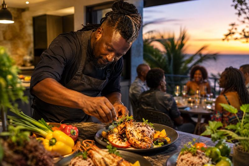 Jamaican Dinner Prepared at Your Villa
