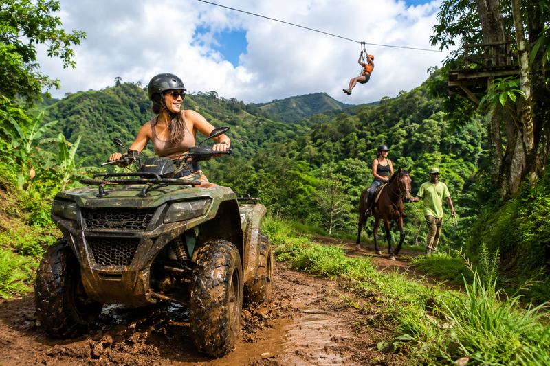 ATV, Horseback Riding and Zipline Adventure